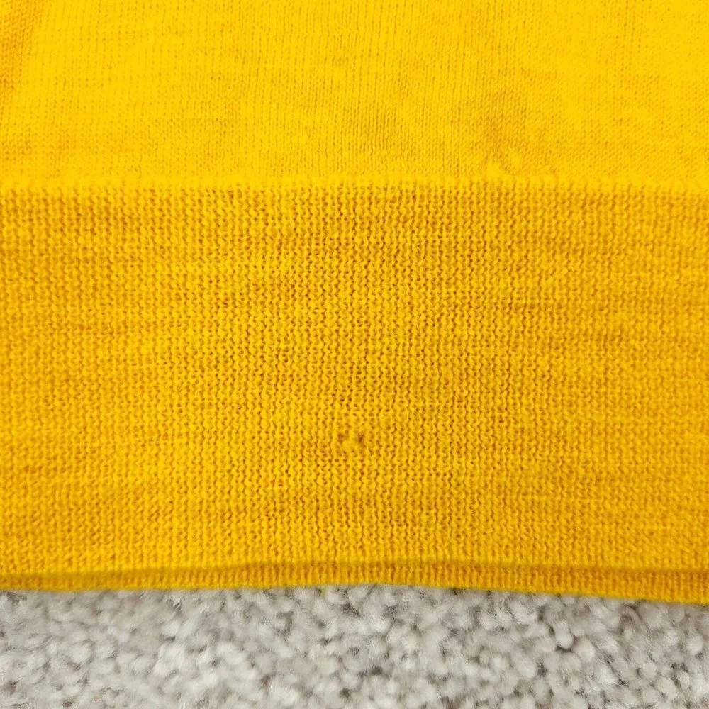 Banana Republic Sweater Womens Extra Small Yellow Striped 100% Merino Wool - Picture 4 of 9
